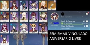 Conta Com Kazuha + Juramento(arma assinatura) - Genshin Impact