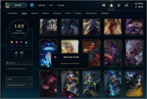 CONTA COM TODAS SKINS MAIS RARAS DO JOGO - League of Legends LOL