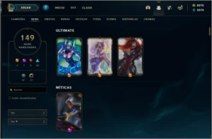 CONTA COM TODAS SKINS MAIS RARAS DO JOGO - League of Legends LOL