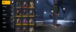 CONTA FREE FIRE GEMADA, DIVERSAS SKINS, LEVEL 60, DIAMANTE 1