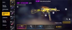 CONTA FREE FIRE GEMADA, DIVERSAS SKINS, LEVEL 60, DIAMANTE 1