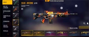 CONTA FREE FIRE GEMADA, DIVERSAS SKINS, LEVEL 60, DIAMANTE 1