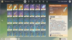 Conta com Venti com constelação + 3 armas 5 estrelas. - Genshin Impact