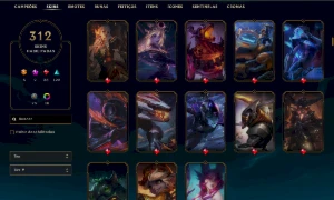 Conta Platina 4 - 312 SKINS - League of Legends LOL