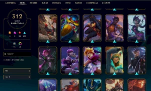 Conta Platina 4 - 312 SKINS - League of Legends LOL