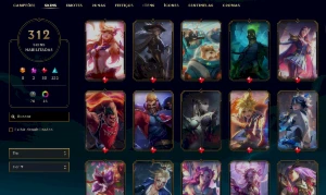 Conta Platina 4 - 312 SKINS - League of Legends LOL