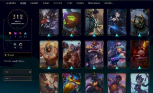 Conta Platina 4 - 312 SKINS - League of Legends LOL