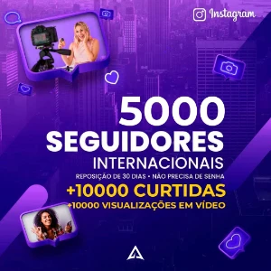 5000.Seguidores Instagram mundial - Redes Sociais