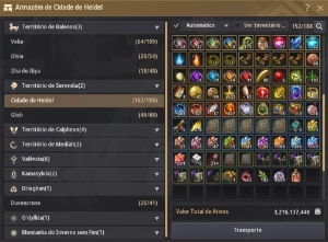 Conta com 645GS(283/285/361) 20Bi no Mercado, Pote de HP Etc - Black Desert
