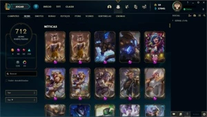 CONTA LOL FULL CHAMP D4 64% WIN RATE MMR MESTRE - League of Legends