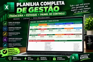 Planilha Completa De Gestão Pessoal E Empresarial - Planilhas e Dashboards