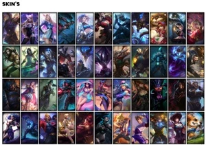 Conta Unranked com TODOS os champs e 211 Skins + 3 Prestigio - League of Legends LOL