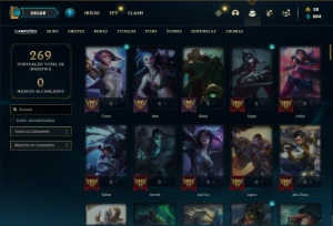 Conta Unranked com 120 Champs e 63 Skins - League of Legends LOL