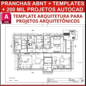 Pranchas Abnt + Templates + 200 Mil Projetos Autocad - Outros