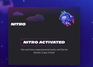 Activate a trial period Nitro 1 month - Discord
