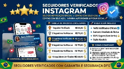 💎 Instagram – Seguidor Verificado (Selo Azul ✔️) - Redes Sociais