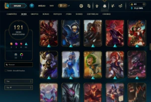 Prata 1 com 150 Champs e 121 Skins ( TOP / JG / MID ) - League of Legends LOL