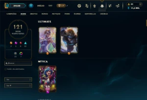 Prata 1 com 150 Champs e 121 Skins ( TOP / JG / MID ) - League of Legends LOL