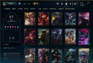 Unranked com 85 Champs e 87 Skins ( MID / JG ) - League of Legends LOL