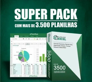 Pack 3500 Planilhas Exel - Planilhas e Dashboards