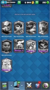 arena 10 nv 10 bau do rei lendario - Clash Royale