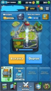 arena 10 nv 10 bau do rei lendario - Clash Royale