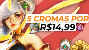 🥇[70% Off] 5 Cromas Por Apenas R$14,99 | Envio De Presentes - League of Legends LOL