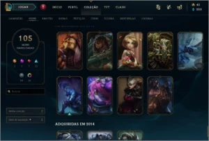 Conta League of Legends 105 skins 135 campeões LOL