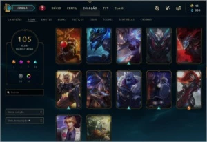 Conta League of Legends 105 skins 135 campeões LOL