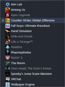Conta steam com fallguys, phasmophobia, among us e etc