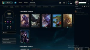 CONTA LOL - PLATINA 2 - SKINS VITORIOSAS DESDE A SEASON 3 - League of Legends