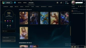CONTA LOL - PLATINA 2 - SKINS VITORIOSAS DESDE A SEASON 3 - League of Legends