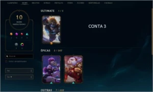 Conta - PRATA 1 - 49 CHAMPS - 10 SKINS - EZREAL PULSEFIRE - League of Legends LOL