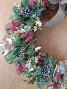 Guirlanda Rústica de Natal (60cm) - Artesanato e Personalizados