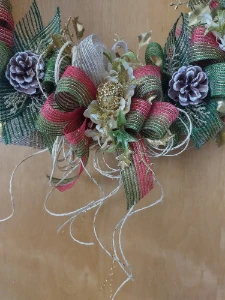 Guirlanda Rústica de Natal (60cm) - Artesanato e Personalizados