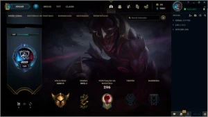 Conta Gold com 45 skins e 88 campões lv 170 - League of Legends LOL