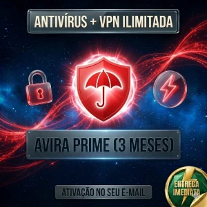 Avira 3 Meses - Antivírus + Vpn Ilimitada | (No Seu E-Mail) - Assinaturas e Premium