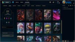 Conta de lol com mais de 40 champ, 27 skins - League of Legends