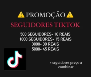 PROMOÇÃO seguidores tiktok - Redes Sociais