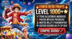 Conta level mil ou mais com frutas ou game pass aleatórias