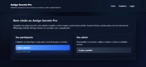 Source Amigo Secreto Pro — Script PHP Seguro para Sorteio - Outros