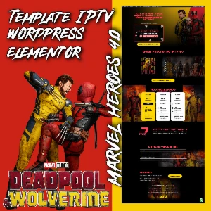 Pagina IPTV Elementor Wolverine e DeadPool Marvel Heroes 4.0 - Outros