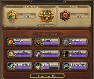 CONTA HEARTHSTONE 52 LENDÁRIAS + DIVERSAS CARTAS - LVL 539 - Blizzard