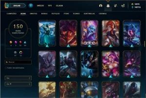 Conta prata 4 com 136 Champs 150 Skins + 1000 RP - League of Legends LOL