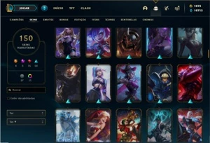 Conta prata 4 com 136 Champs 150 Skins + 1000 RP - League of Legends LOL
