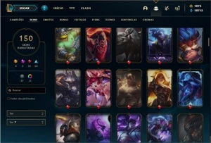 Conta prata 4 com 136 Champs 150 Skins + 1000 RP - League of Legends LOL