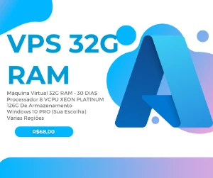 VPS Azure 32G RAM, 8 VCPU - 30 Dias - Outros