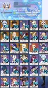 Conta Endgame Genshin Impact AR 56 com 7 Personagens T5