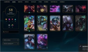 conta lol platina com email varios champ e skin - League of Legends