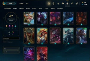 Conta Unranked com 85 Champs e 47 Skins (SERVIDOR N.A) - League of Legends LOL